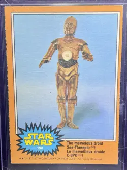 Star Wars 1977 Card #190 The Marvelous Droid See-Threepio FR-ENG OPC NM - Image 1