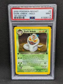 DARK ARBOK 2/82 1st Edition Team Rocket Holo Rare 2000 Pokemon Card MINT PSA 9 - Image 1
