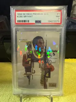 1998 SKYBOX PREMIUM 3D'S #1 KOBE BRYANT PSA 7 - Image 1