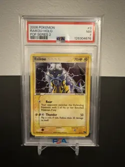 2006 POKEMON POP SERIES 2 #3 RAIKOU-HOLO PSA 7 - Image 1