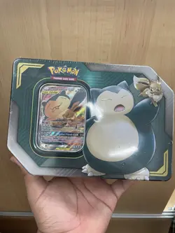 Pokemon TCG: TAG Team Tin Eevee and Snorlax GX Factory sealed 820650805295 - Image 1