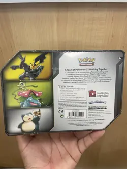 Pokemon TCG: TAG Team Tin Eevee and Snorlax GX Factory sealed 820650805295 - Image 2