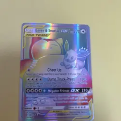 Pokemon TCG Eevee & Snorlax GX 171/181 Team Up Full Art Holo - Image 1