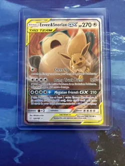 Pokemon TCG Eevee & Snorlax GX Tag Team 120/181 Sun And Moon Team Up NM - Image 1