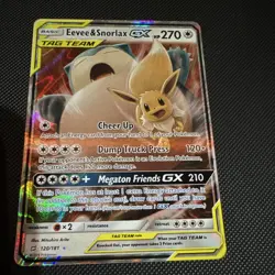 Pokemon TCG Eevee and Snorlax GX 120/181 Team Up Raw - Image 4