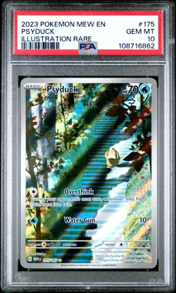 2023 POKEMON MEW EN-151 ILLUSTRATION RARE #175 PSYDUCK PSA 10 - Image 1
