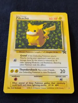 Pokemon card Ivy Pikachu League Promo Black Star #1 Wizards WOTC 1999 EX - Image 1