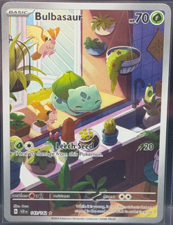 Bulbasaur 143/142 Sv07: Stellar Crown Holo Illustration Card English Pokemon TCG - Image 1