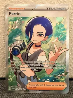 Pokemon TCG Perrin 209/167 Trainer Full Art Holo Ultra Rare English 2024 - Image 1