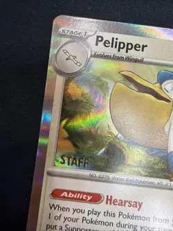 Pelipper SVP 022 STAFF - Pokemon TCG Black Star Promo Paldea Evolved Pre Release - Image 2