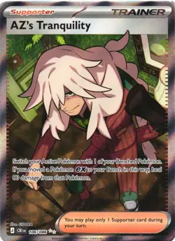 AZ'S TRANQUILITY 106/086 ULTRA RARE CHAOS RISING POKEMON HOLO NEAR MINT - Image 2