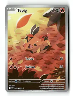 Tepig 096/086 Illustration Rare White Flare Pokemon Holo LP - Image 1
