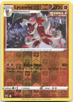 LYCANROC 087/198 Chilling Reign Pokemon Reverse Holo Rare Near Mint - Image 1