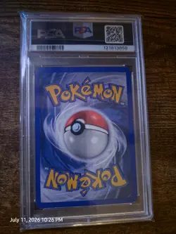 PSA NM 7 2005 Pokemon Ex Ho-Oh-Holo Unseen Forces - Cosmos - Image 2