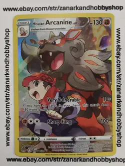 Pokemon Hisuian Arcanine TG08/TG30 Lost Origin NM - Image 1