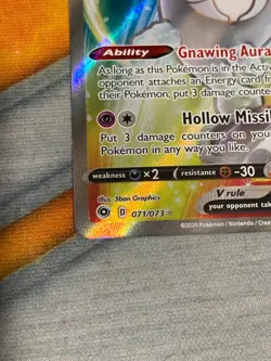 C1030 POKEMON TCG GALARIAN CURSOLA V NM CARD HOLO #071 CHAMPIONS PATH RARE - Image 4
