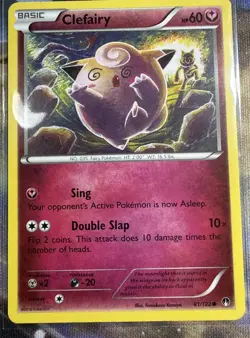 Pokemon TCG Clefairy Card 81/122 Common Regular Breakpoint LP - Image 1