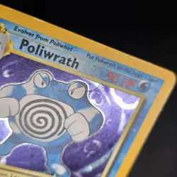 Poliwrath 15/130 Pokemon Base Set 2 Holo Rare Card WOTC Heavily Played HP - Image 3