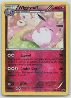 Wigglytuff 66/124 Uncommon Fates Collide Pokemon Reverse Holo Lightly Played - Image 1