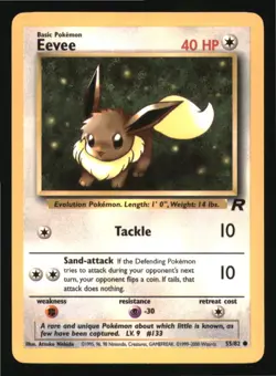 Eevee 55/82 Common Team Rocket Pokemon Lightly Played - Image 1