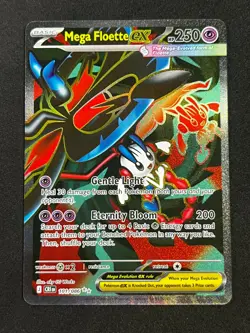 Mega Floette ex 101/086 Ultra Rare ME04: Chaos Rising Pokemon Holo Near Mint - Image 1