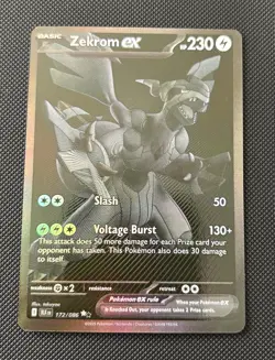 The Pokemon Company Zekrom ex 172/086 Sv: Black Bolt Holo EN Pokemon TCG NM - Image 1