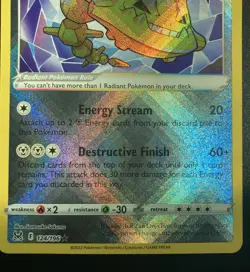 Radiant Steelix 124/196 Radiant Rare Pokemon Lost Origin Holo Near Mint - Image 3