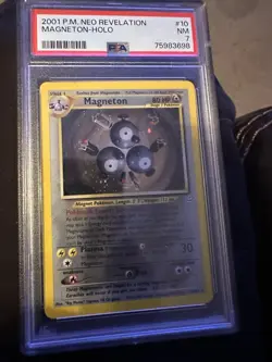 Pokemon Neo Revelation 1st Edition #10 Magneton-Holo PSA 7 (2001) - Image 1