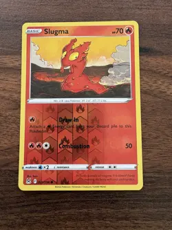 Slugma Reverse Holo - 021/196 - Lost Origin Pokemon 2022 NM - Image 1