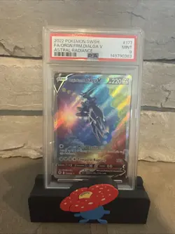 POKEMON SWORD & SHIELD ASTRAL RADIANCE FULL ART/ORIGIN FORME DIALGA V PSA 9 #177 - Image 1