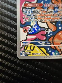 Pokemon Tatsugiri 186/167 Twilight Masquerade Rare Art Holo - Image 2