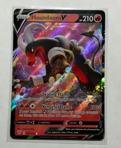 Pokemon Houndoom V 021/189 Darkness Ablaze Swsh03 Full Art Holo NM/LP - Image 1