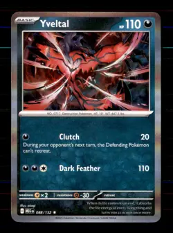 Yveltal 088/132 Rare Mega Evolution Pokemon Holo Near Mint - Image 1