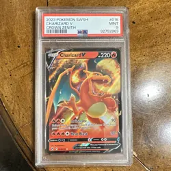 Pokemon TCG Crown Zenith Charizard V 018/159 Holo Ultra Rare PSA 9 - Image 1