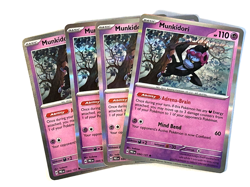 4x Munkidori 044/131 Prismatic Evolutions Holo Pokemon Playset X4 Pokemon TCG - Image 1