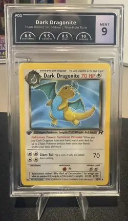 PCG 9 Dark Dragonite 22/82 Team Rocket Non Holo 1st Edition Pokemon TCG - Image 1
