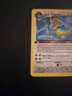 Pokemon Dark Dragonite 1st Edition Non-Holo Card 22/82 Team Rocket Series LP/MP - Image 3