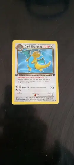 Dark Dragonite 22/82 Team Rocket Non Holo 1st Edition Pokemon TCG - Image 1