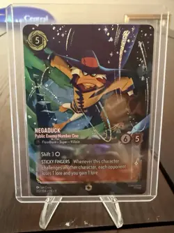 Disney Lorcana Negaduck Public Enemy Number One Winterspell Enchanted 232/204 - Image 1