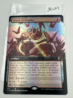 Wand of Wonder Extended Art Foil Commander Legends Baldur's Gate 584 NM Mtg - Image 3