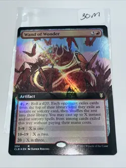 Wand of Wonder Extended Art Foil Commander Legends Baldur's Gate 584 NM Mtg - Image 4