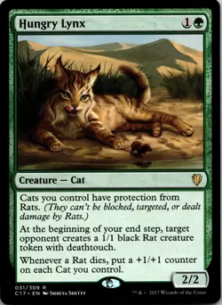 Hungry Lynx 31 Rare Commander 2017 MTG Near Mint - Image 1