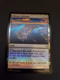 NM - Vibrant Cityscape C ( Foil ) Marvel's Spider-Man 188 MTG - Image 1