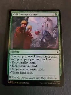 NM Foil Call Damage Control, MTG, Super Heroes, Magic the Gathering, 162 - Image 1