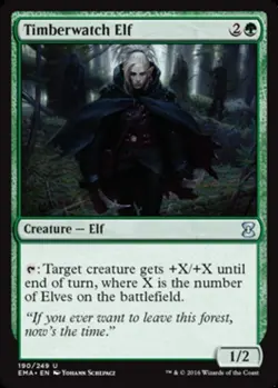 MTG Timberwatch Elf, Eternal Masters, Damaged, English - Image 1