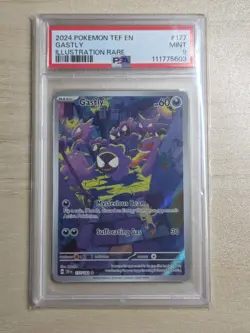 2024 POKEMON TEF EN-TEMPORAL FORCES ILLUSTRATION RARE #177 GASTLY PSA 9 - Image 4