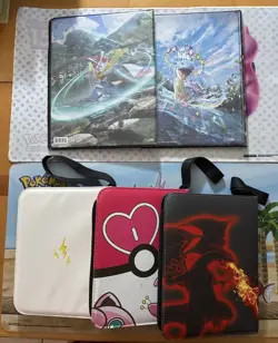 Vintage & Modern Pokemon Accessories Fire Coins Gold Card Binders Toys Etc - Image 4