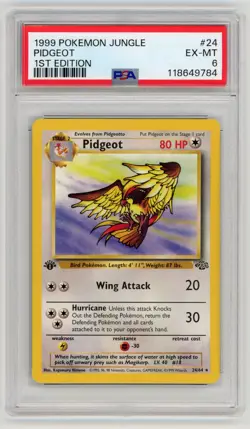 1999 POKEMON JUNGLE #24 PIDGEOT 1ST EDITION PSA 6 24/64 - Image 1