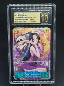 CGC Pristine 10 Boa Hancock OP13-051 Alt Art EN Carrying On His Will One Piece - Image 1