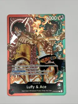 Luffy & Ace ST30-001 Leader Starter Deck EX One Piece Card Game English NM Foil - Image 1